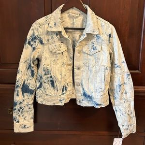 NWT free people jones tie dye jacket in XS